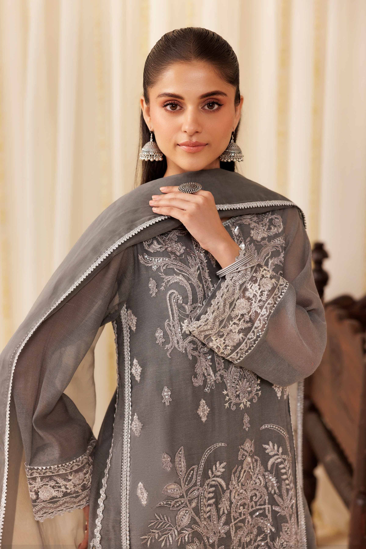 3 Piece - Embroidered Suit - PFE25-56