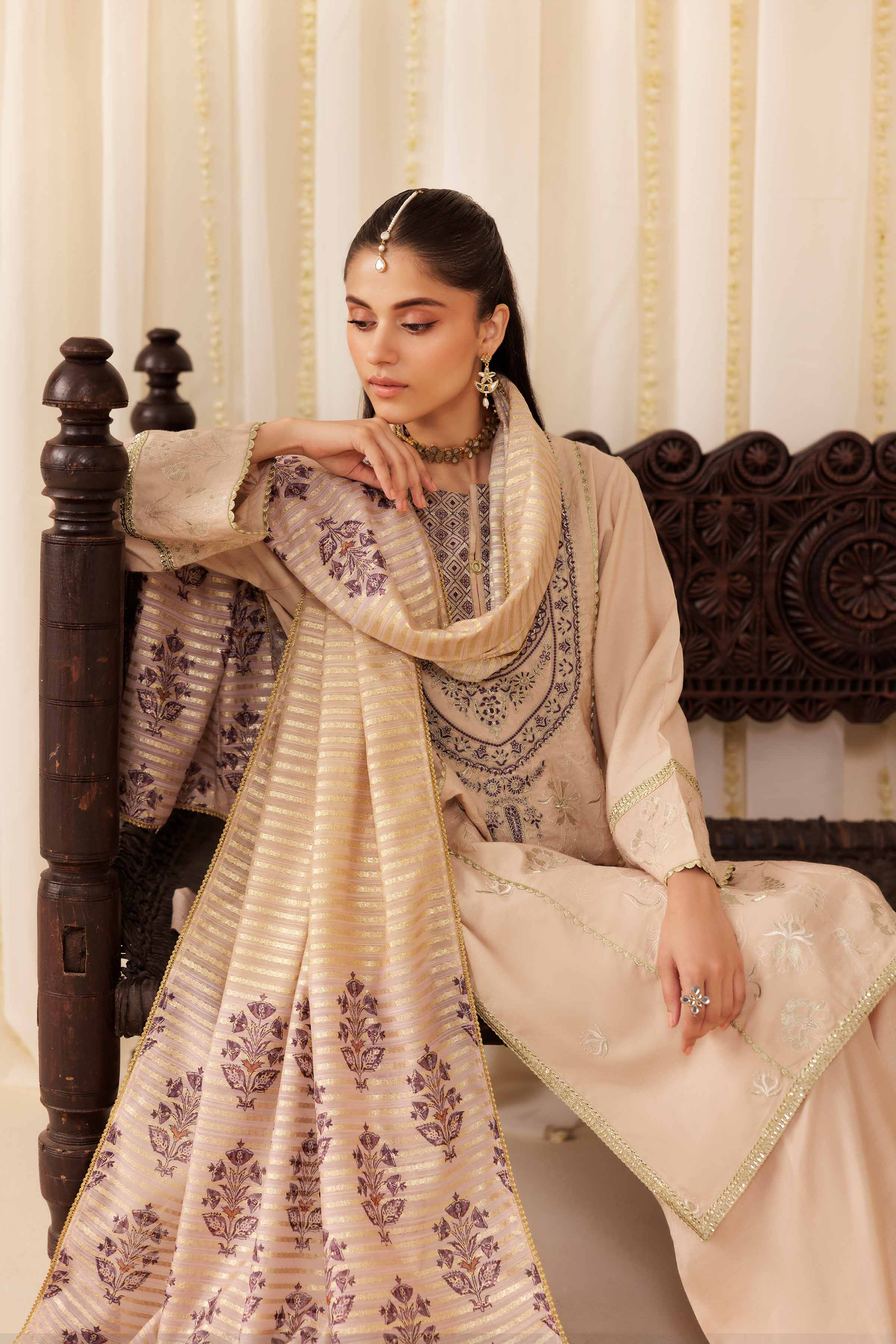3 Piece - Embroidered Suit - PFE25-58