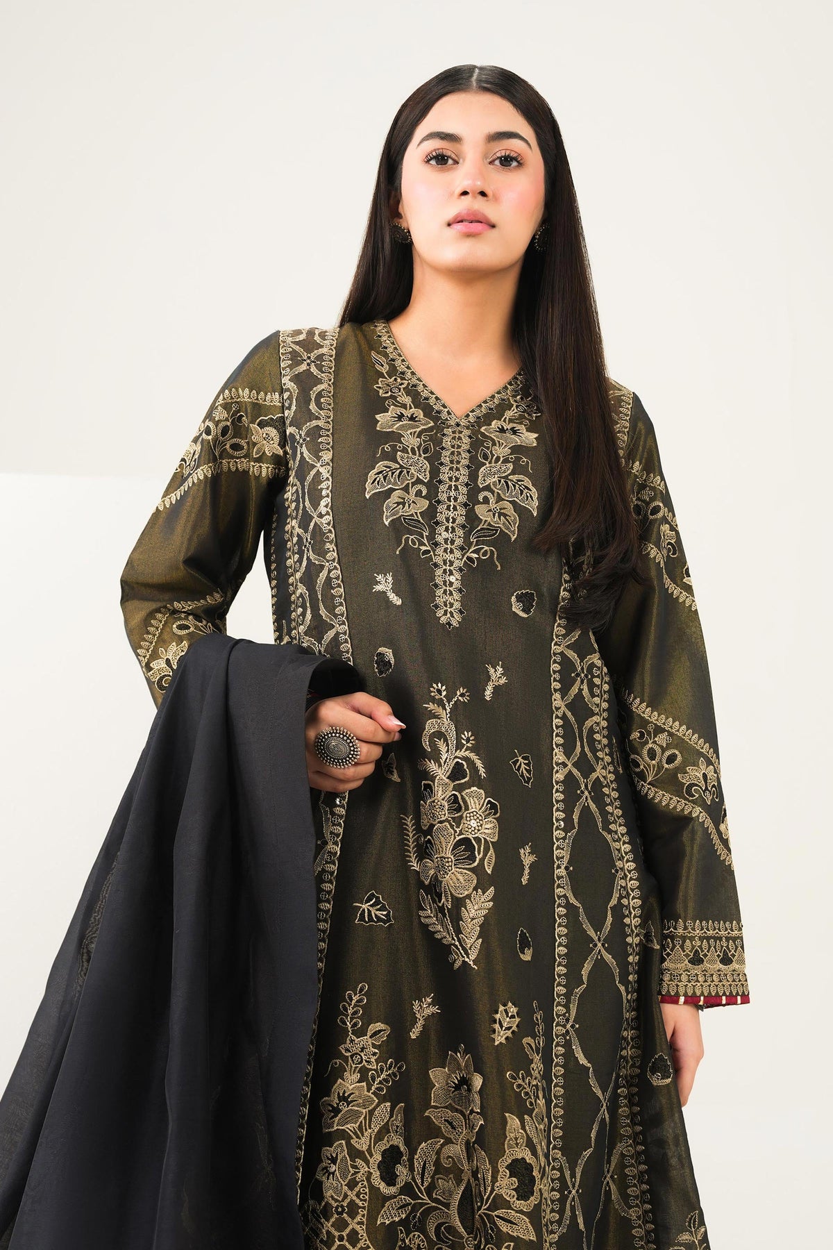 3 Piece - Embroidered Suit - PFE26-42