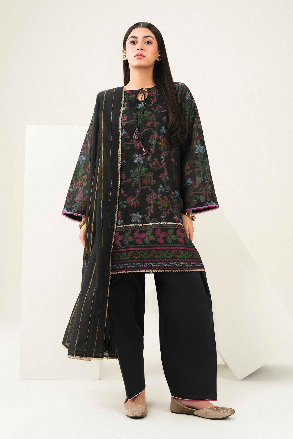3 Piece - Embroidered Suit - PFE26-53