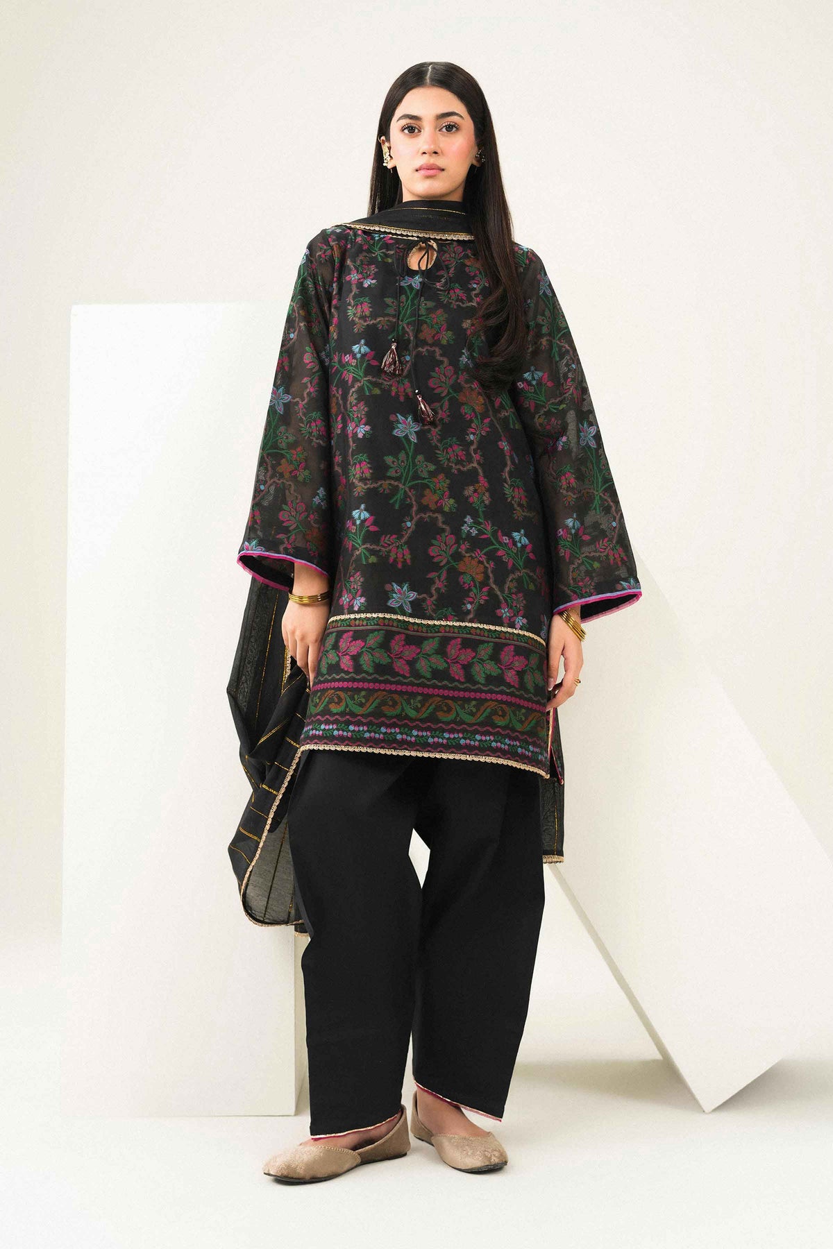 3 Piece - Embroidered Suit - PFE26-53