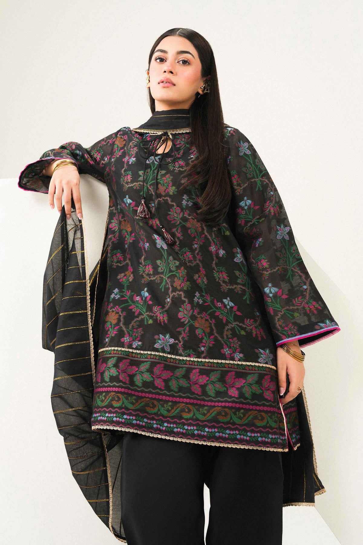 3 Piece - Embroidered Suit - PFE26-53