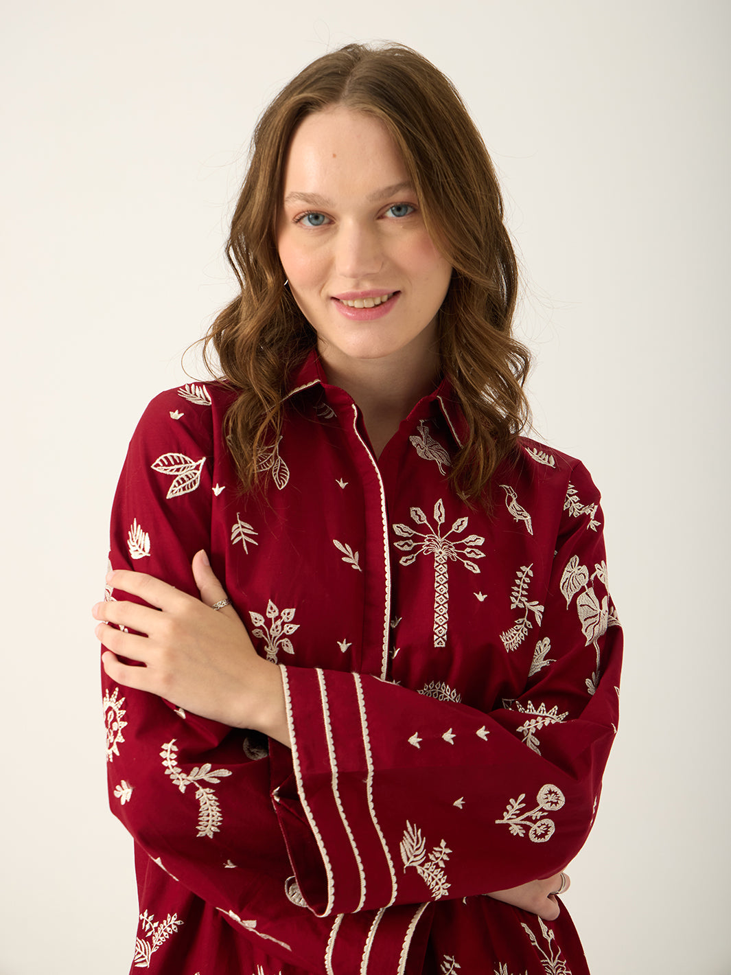 Elinea - Embroidered 2Pc Co-ords Set