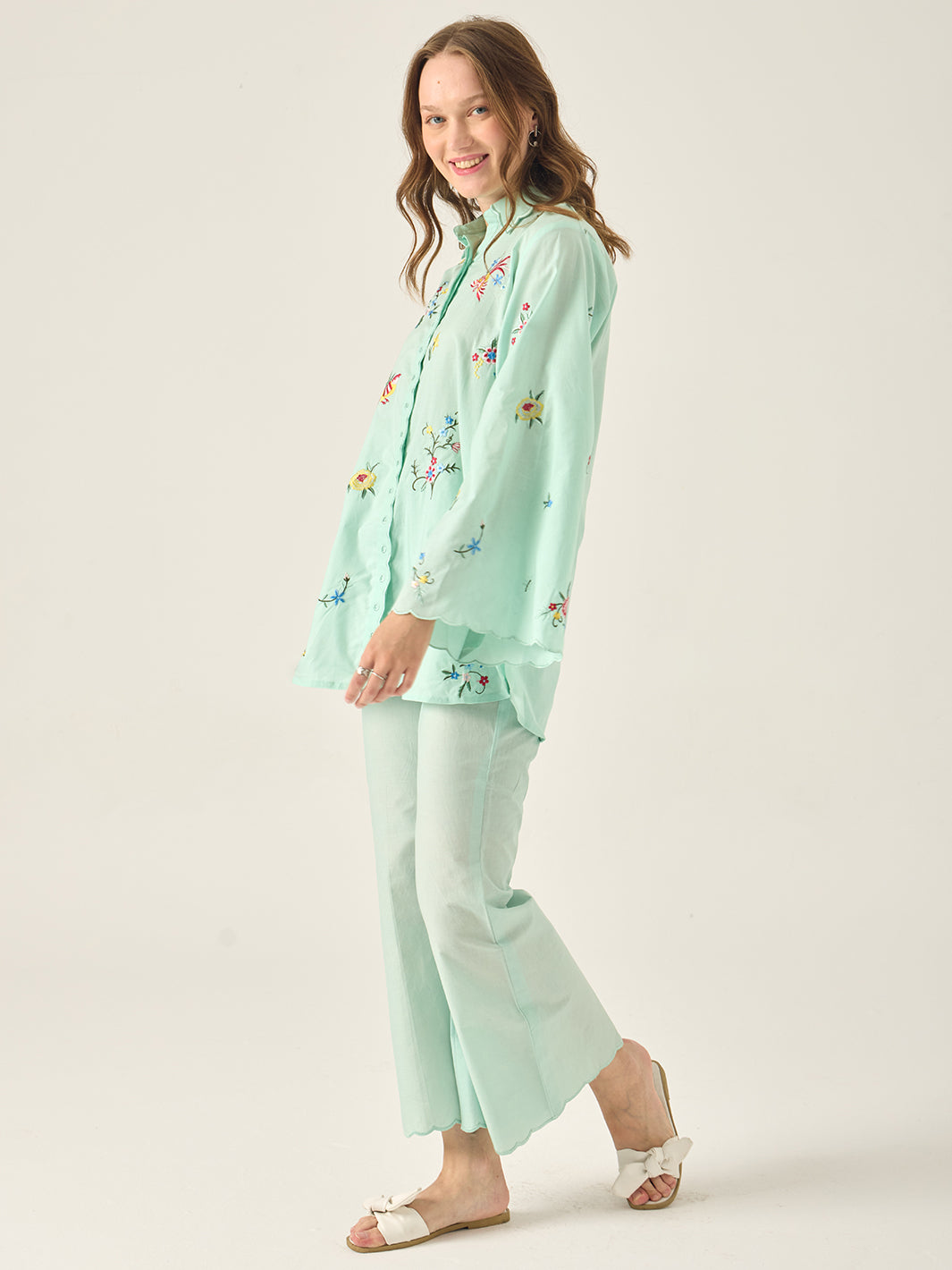 Silene - Embroidered 2Pc Co-ords Set Cotton