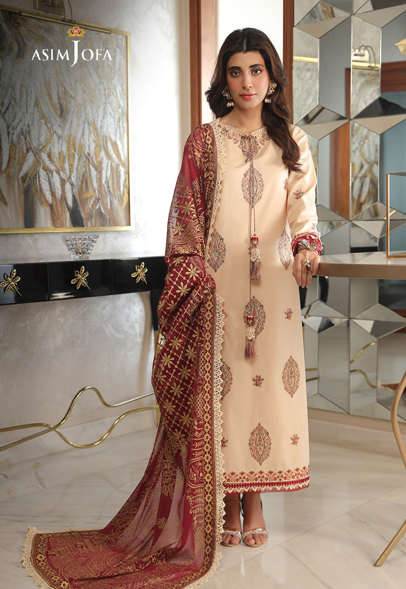 AJAI-17 EMBROIDERED CAMBRIC 3 PCS