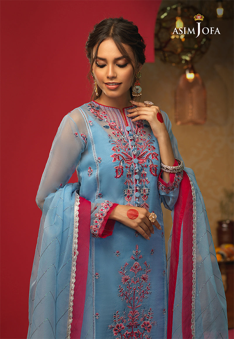 AJFC-32 EMBROIDERED ORGANZA 3 PCS