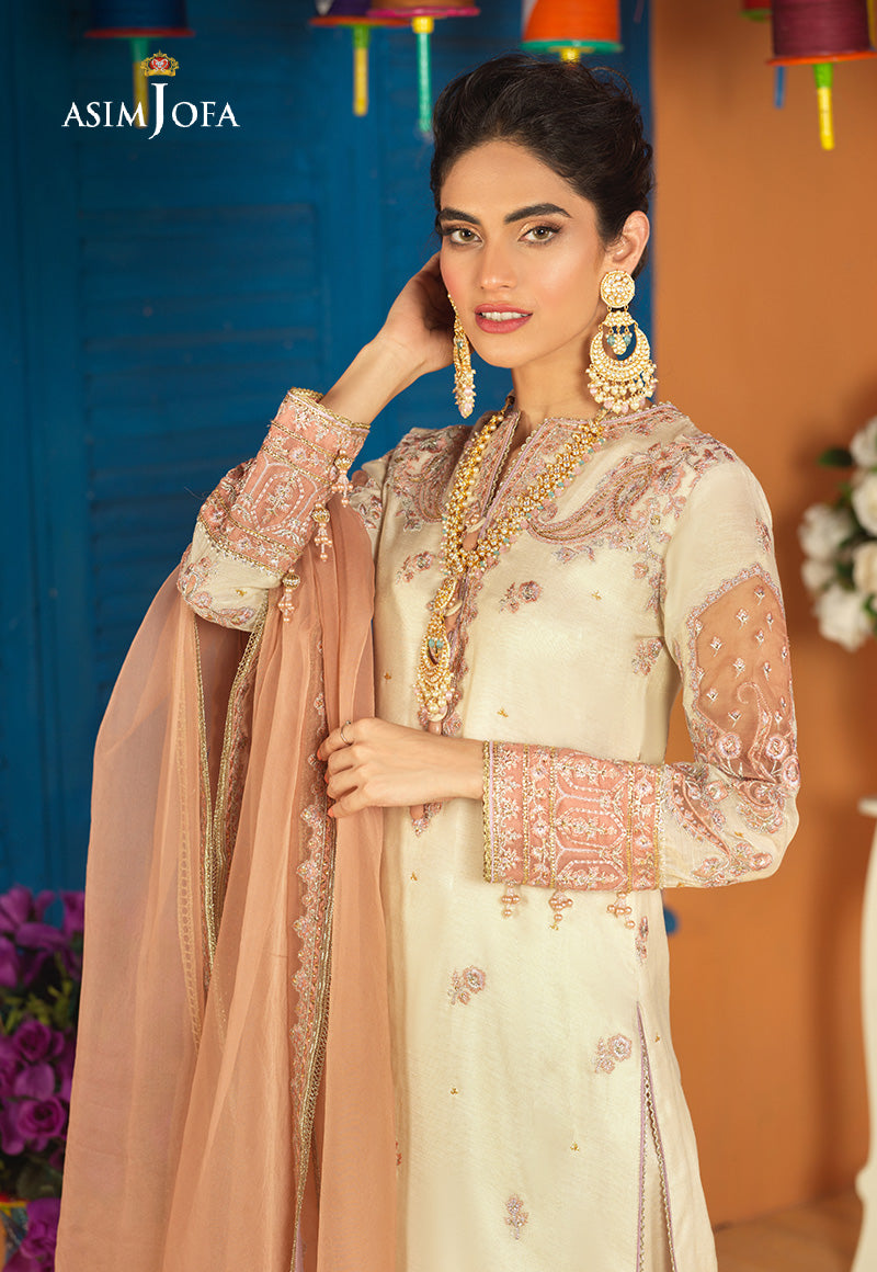 AJFC-74 EMBROIDERED ORGANZA 3 PCS