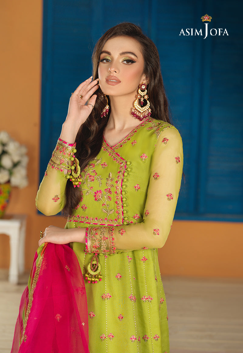 AJFC-69 EMBROIDERED ORGANZA 3 PCS