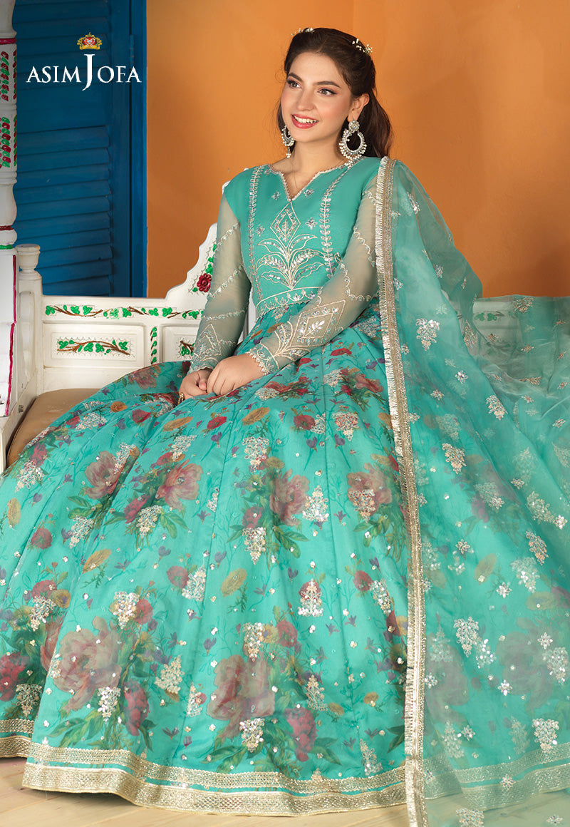 AJFC-62 EMBROIDERED ORGANZA 3 PCS