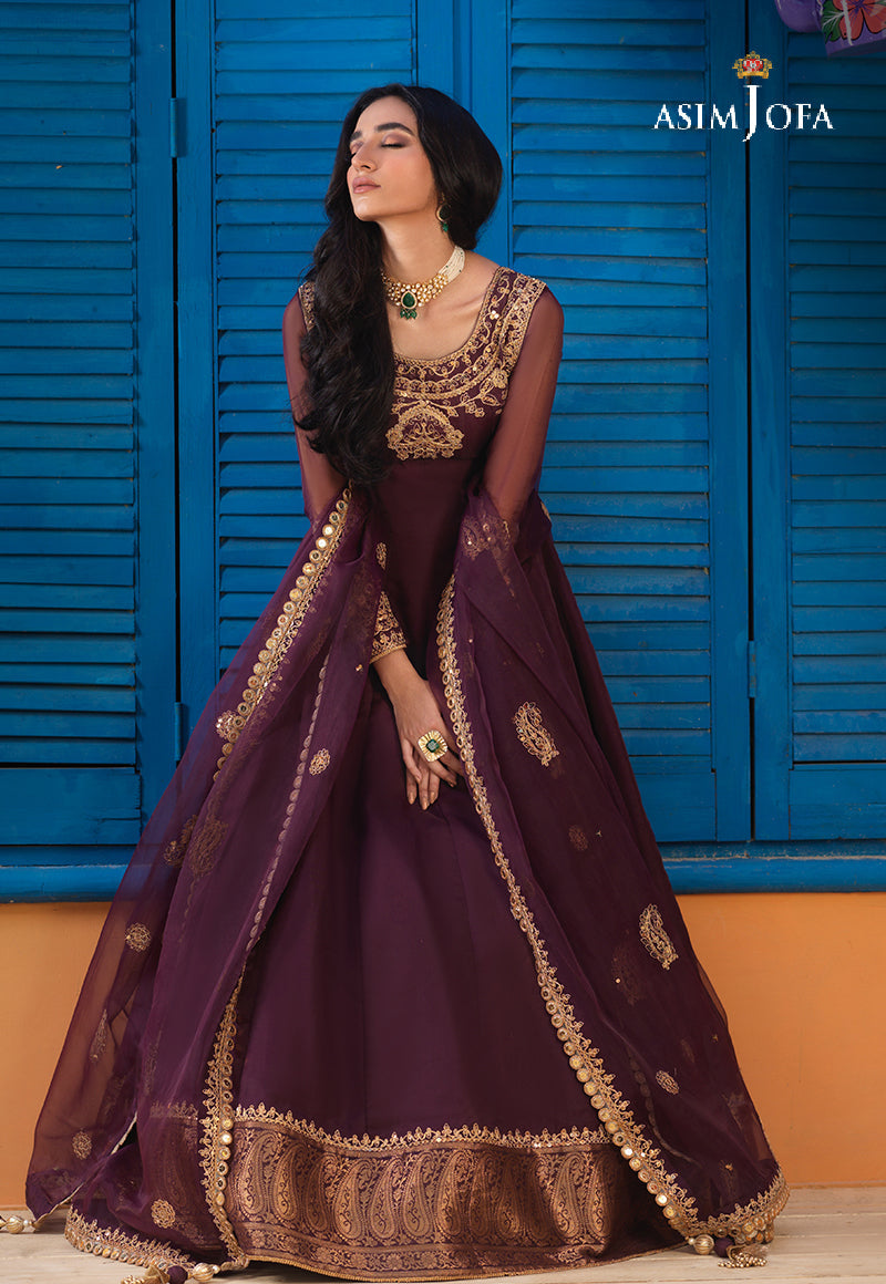 AJFC-73 EMBROIDERED ORGANZA 3 PCS