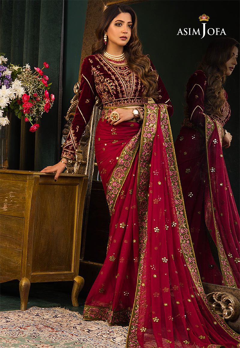 AJMR-06 EMBROIDERED COTTON SILK 2 PCS