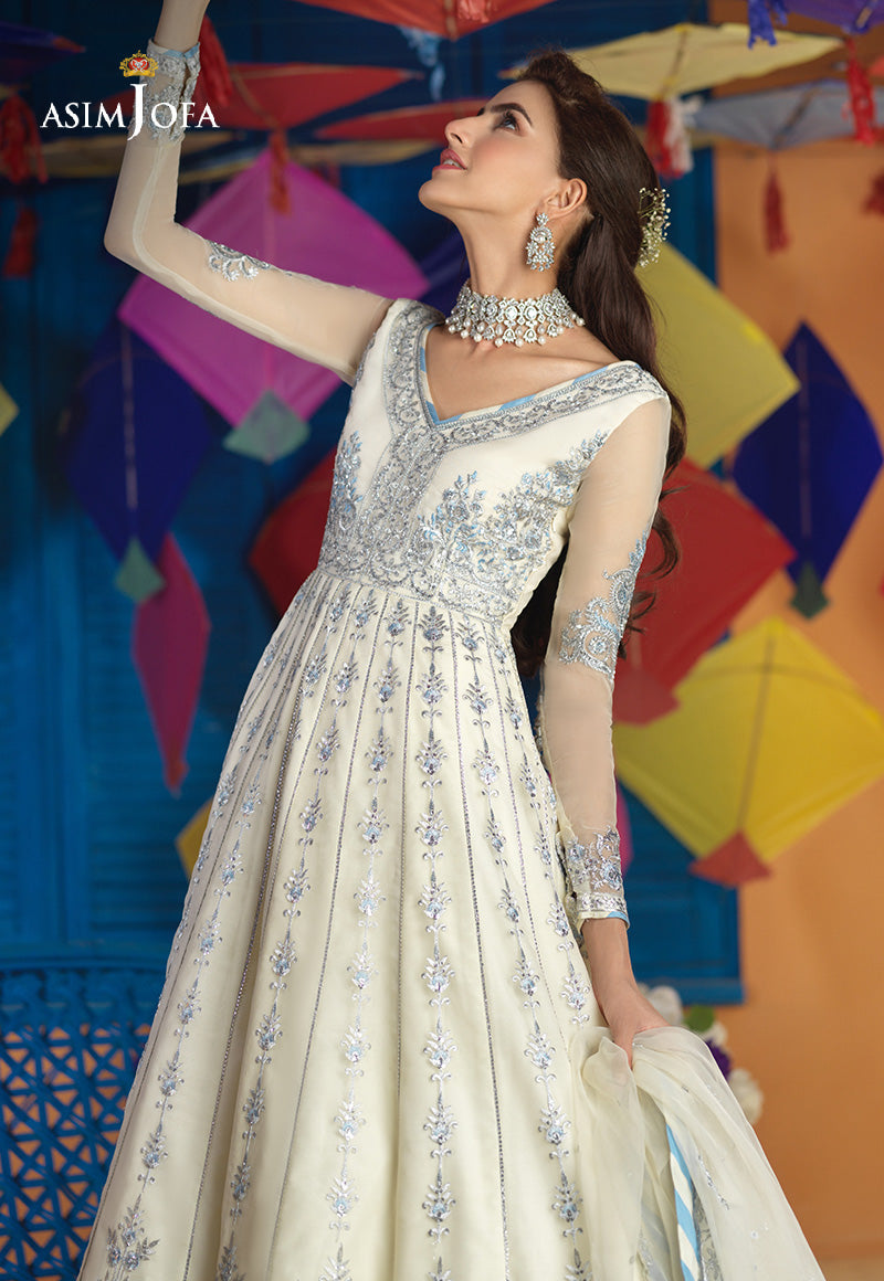 AJFC-63 EMBROIDERED ORGANZA 3 PCS