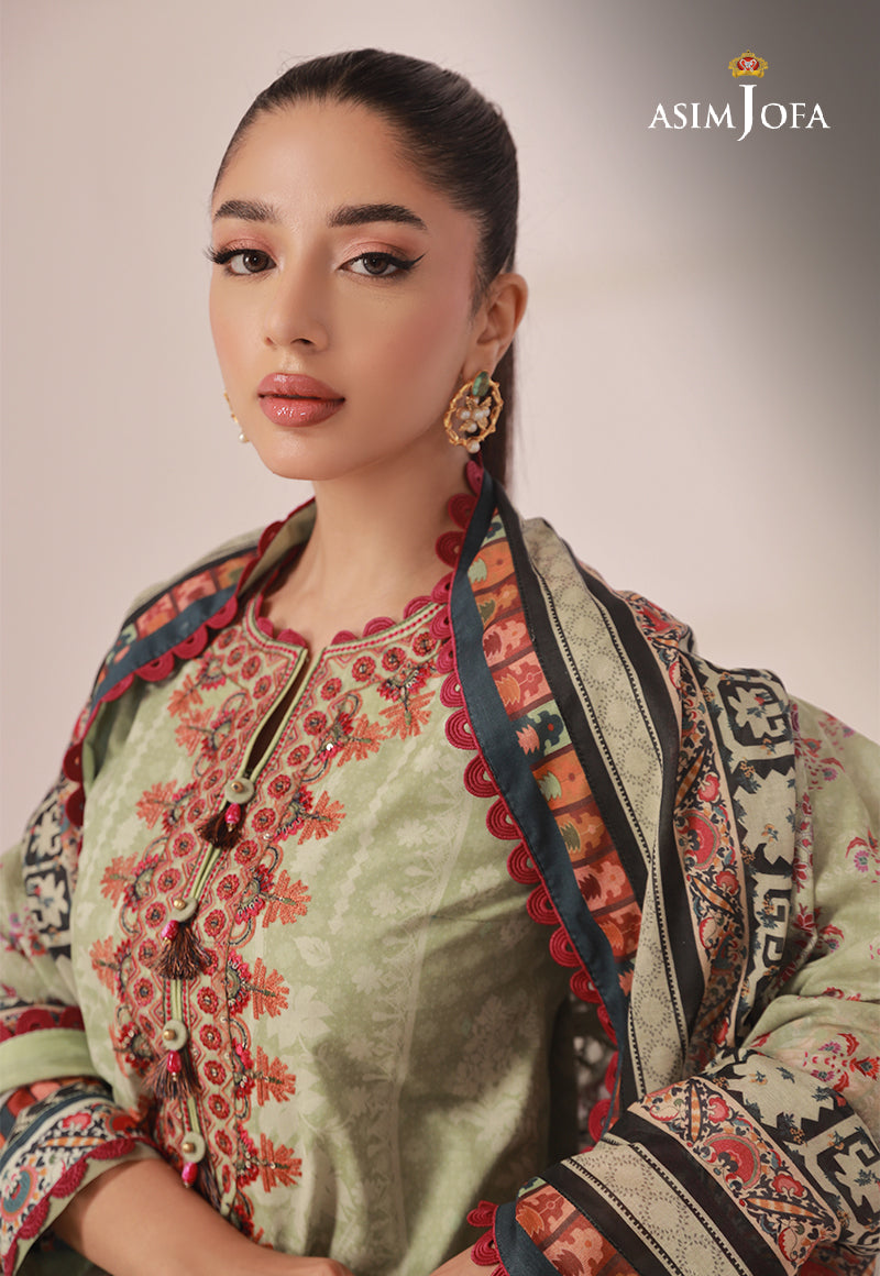 AJBPD-01 DESIGNERS EMBROIDERED STITCHED 3 PCS