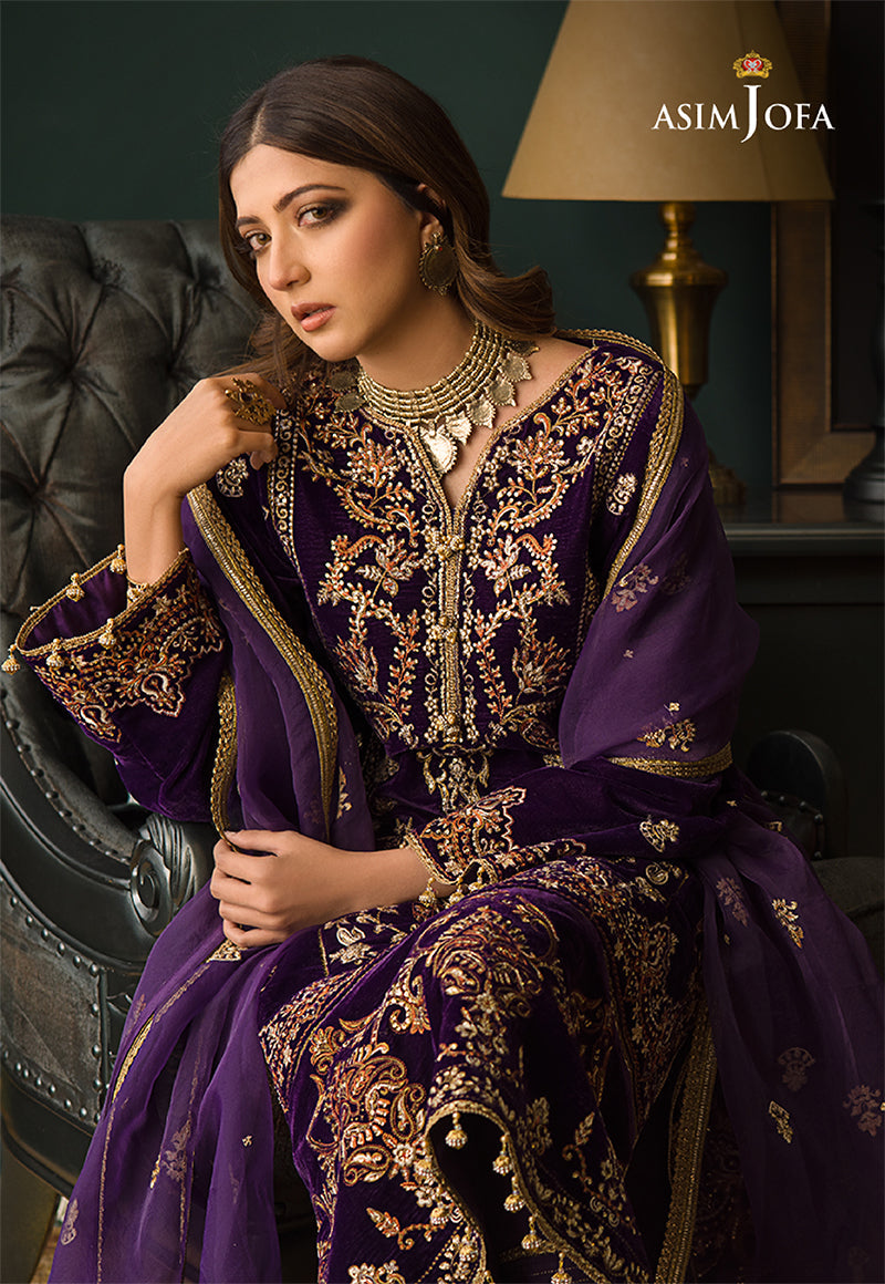 AJMRD-02 EMBROIDERED VELVET 3 PCS