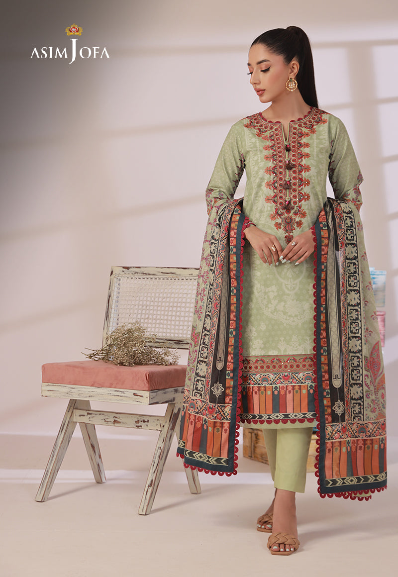 AJBPD-01 DESIGNERS EMBROIDERED STITCHED 3 PCS