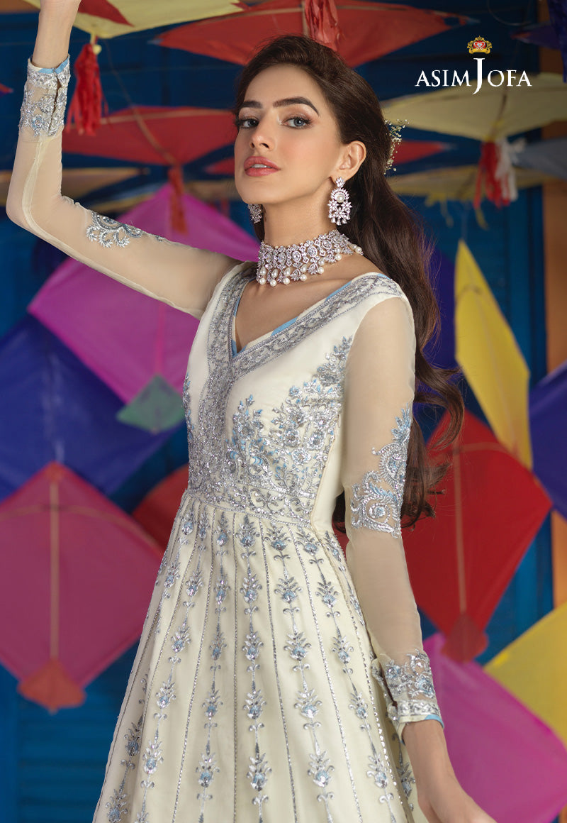 AJFC-63 EMBROIDERED ORGANZA 3 PCS