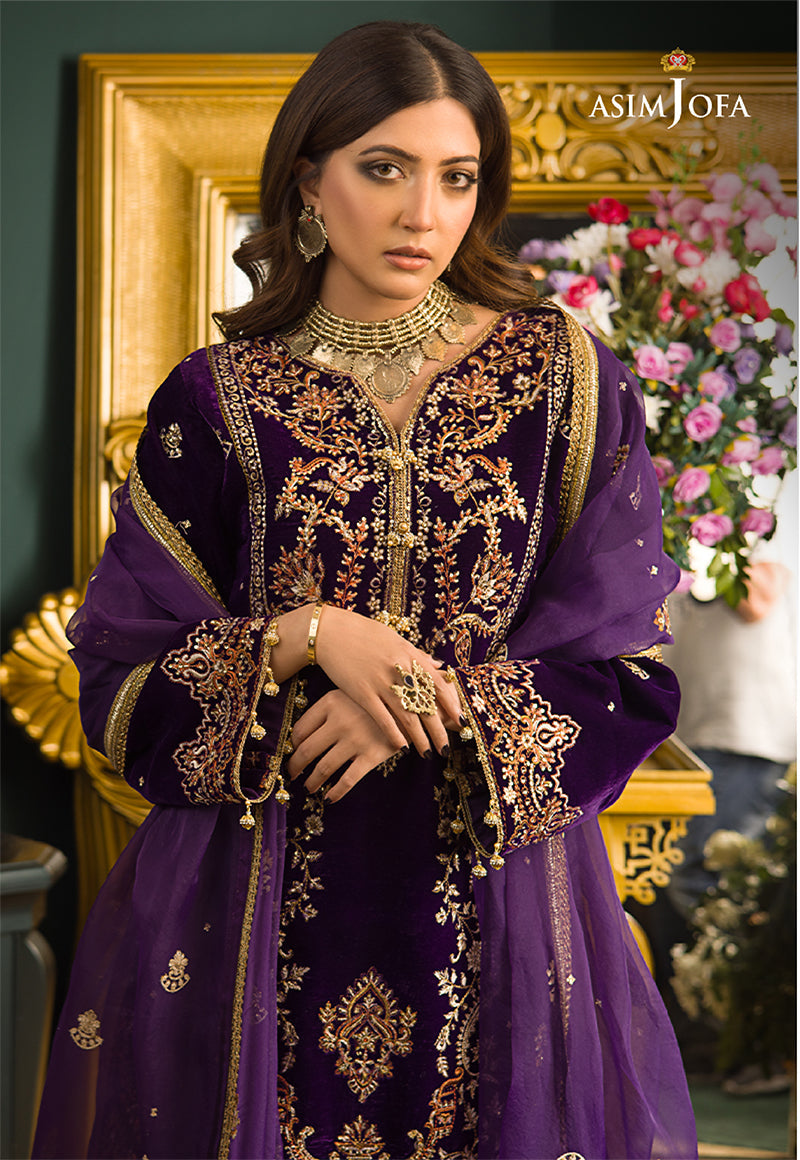AJMR-02 EMBROIDERED VELVET 3 PCS