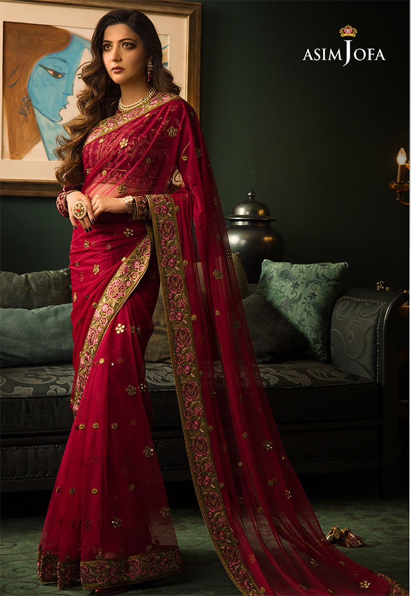 AJMR-06 EMBROIDERED COTTON SILK 2 PCS