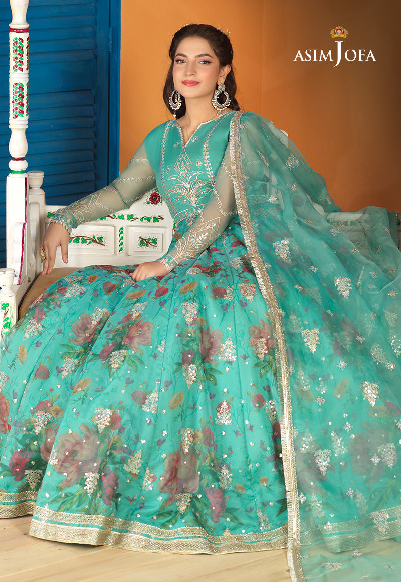 AJFC-62 EMBROIDERED ORGANZA 3 PCS