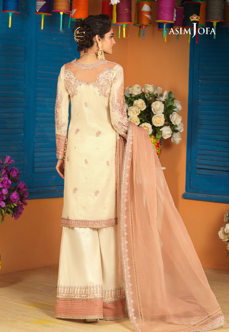 AJFC-74 EMBROIDERED ORGANZA 3 PCS