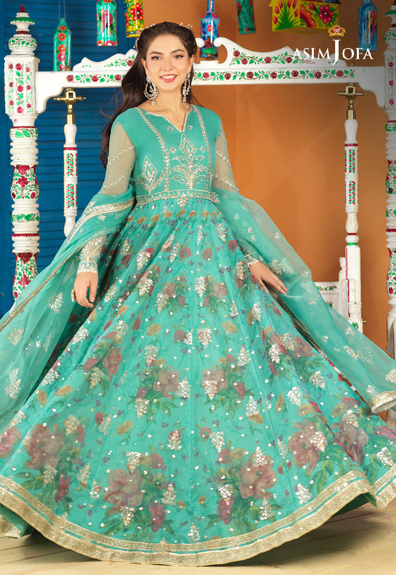 AJFC-62 EMBROIDERED ORGANZA 3 PCS