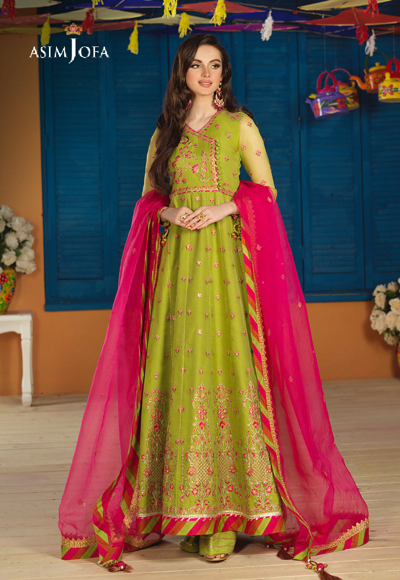 AJFC-69 EMBROIDERED ORGANZA 3 PCS
