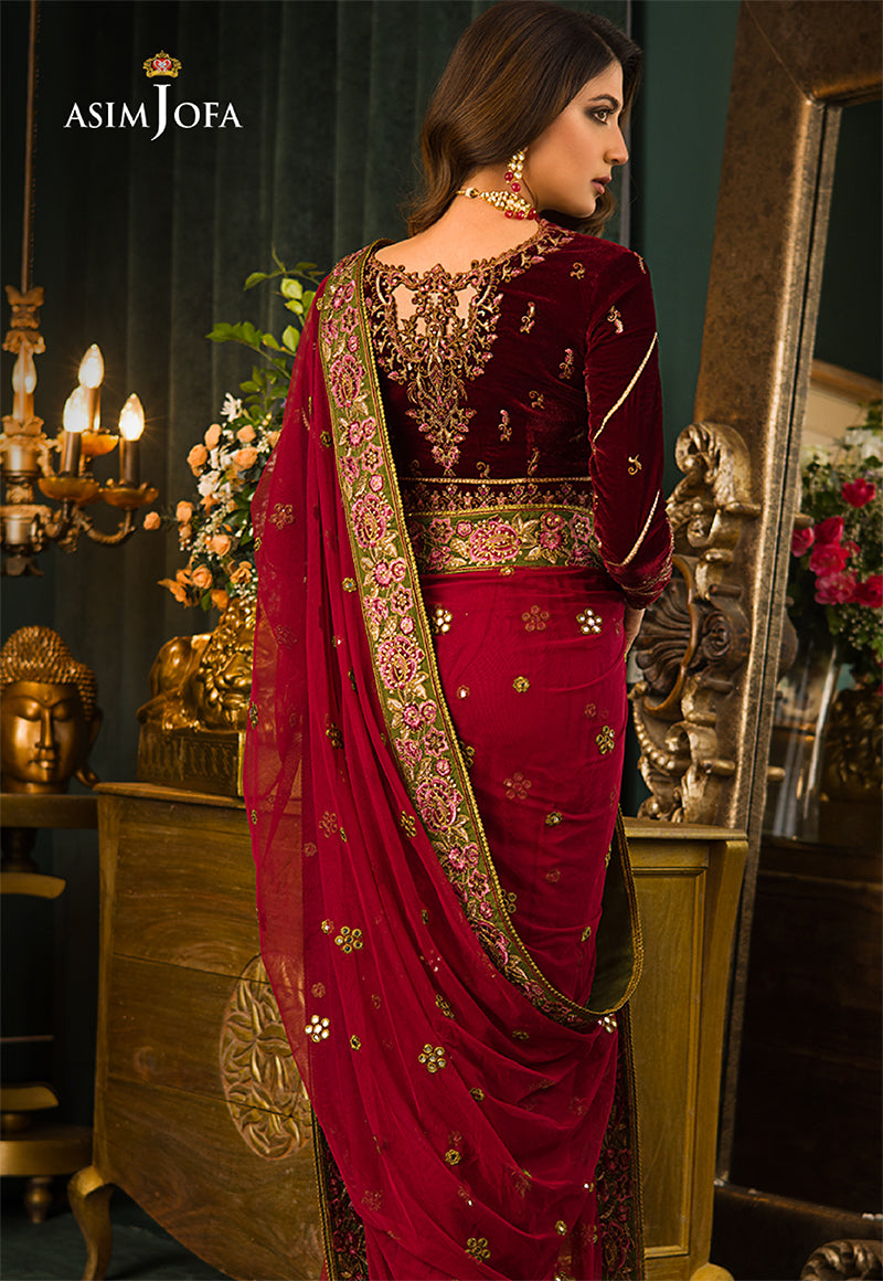 AJMR-06 EMBROIDERED COTTON SILK 2 PCS