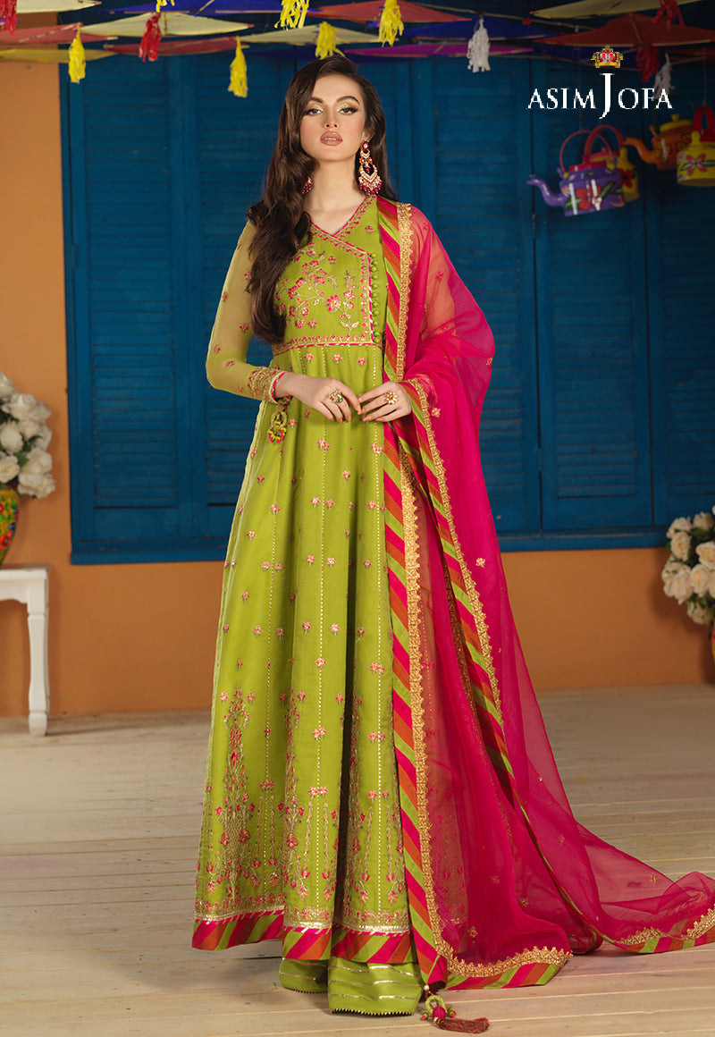 AJFC-69 EMBROIDERED ORGANZA 3 PCS