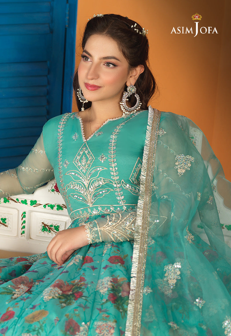 AJFC-62 EMBROIDERED ORGANZA 3 PCS