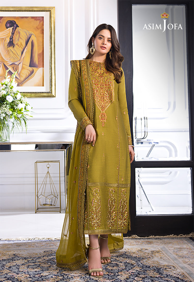 AJIM-08 EMBROIDERED PAPER COTTON 3 PCS