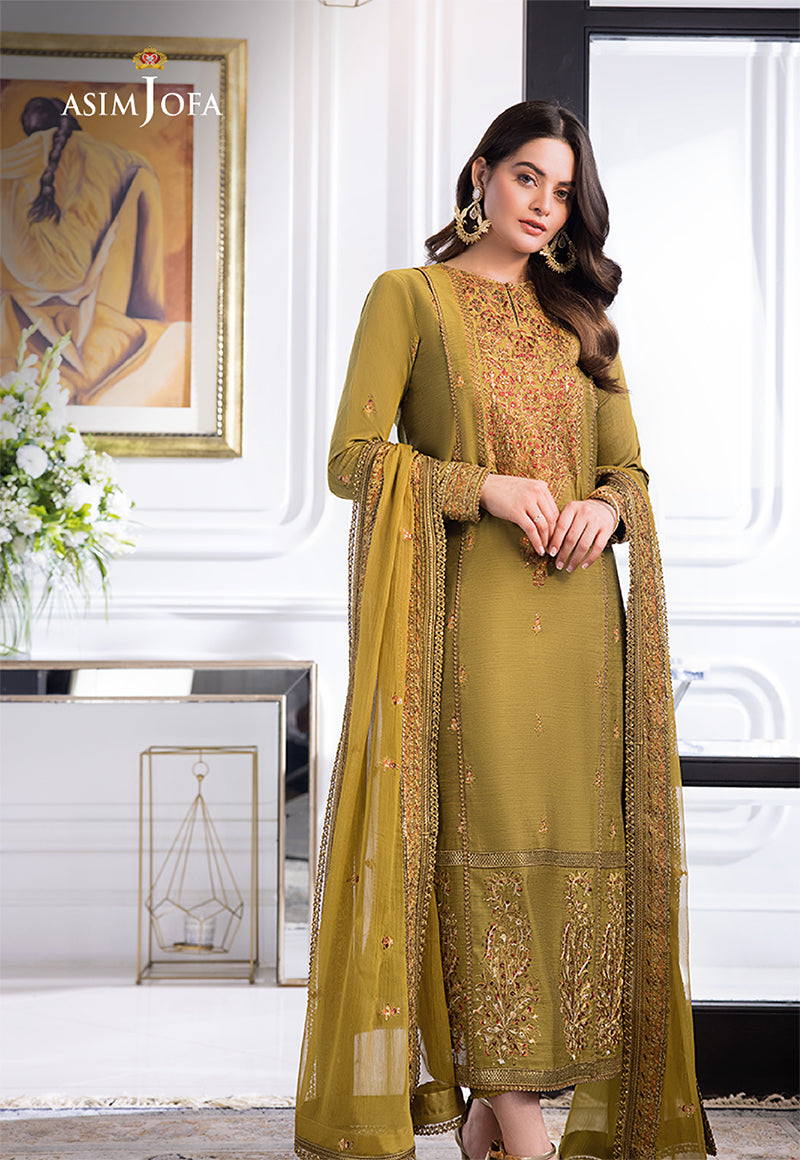 AJIM-08 EMBROIDERED PAPER COTTON 3 PCS