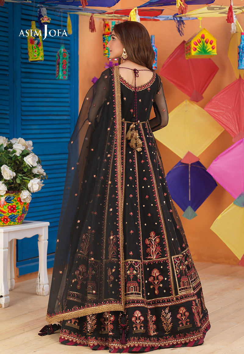 AJFC-57 EMBROIDERED ORGANZA 3 PCS