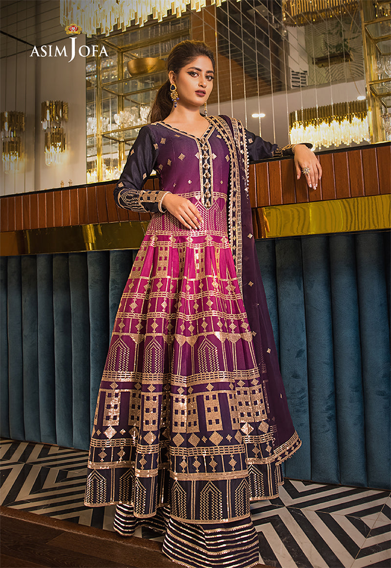 AJSE-11 EMBROIDERED CREPE SILK 3 PCS