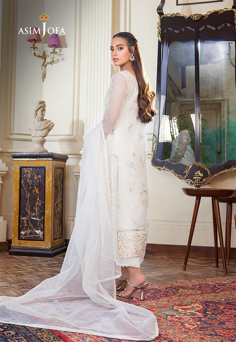 AJIMD-13 EMBROIDERED ORGANZA 3 PCS