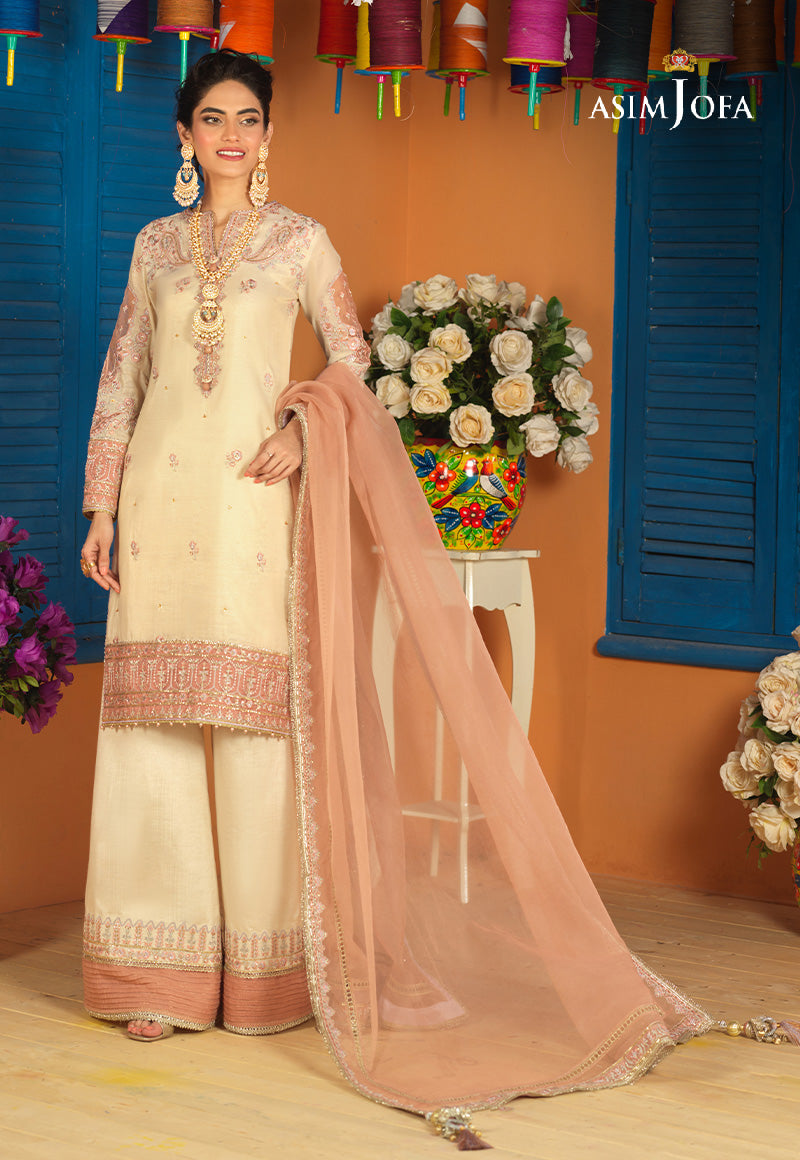 AJFC-74 EMBROIDERED ORGANZA 3 PCS