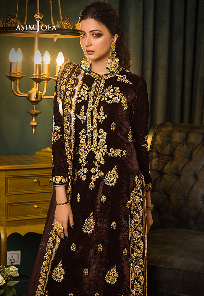 AJMRD-07 EMBROIDERED STITCHED 3 PCS