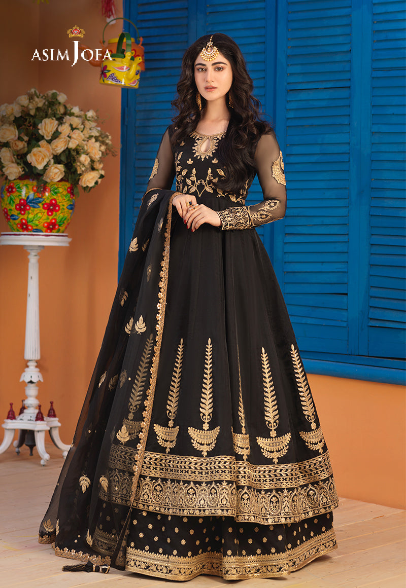 AJFC-65 EMBROIDERED ORGANZA 3 PCS