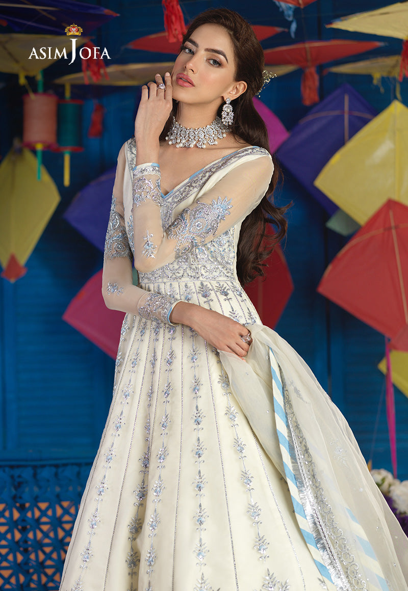 AJFC-63 EMBROIDERED ORGANZA 3 PCS