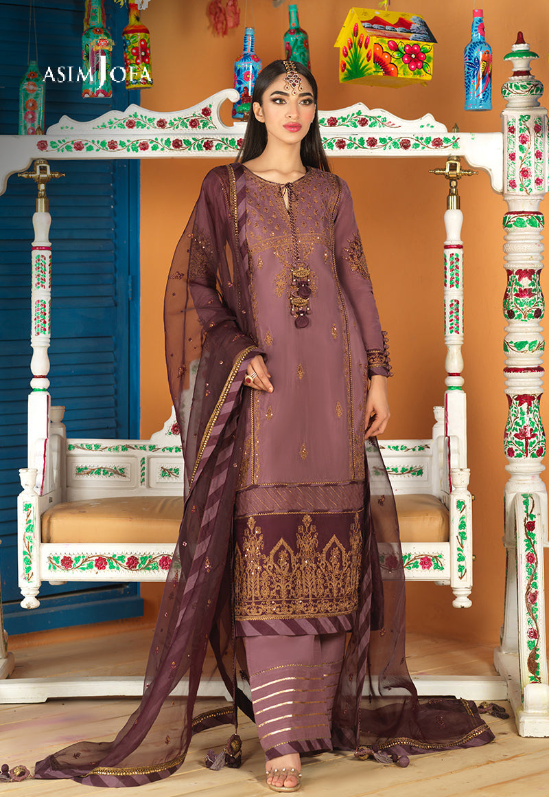 AJFC-71 EMBROIDERED SILK 3 PCS