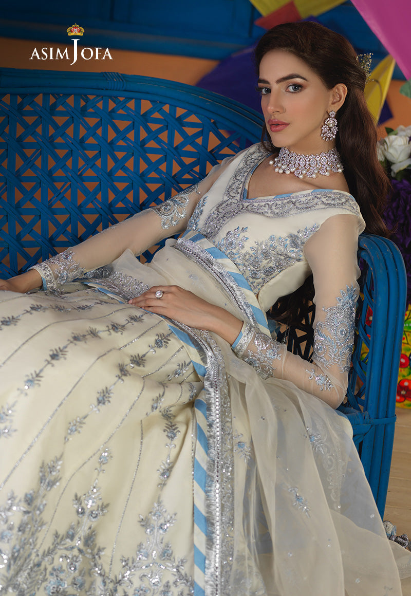 AJFC-63 EMBROIDERED ORGANZA 3 PCS