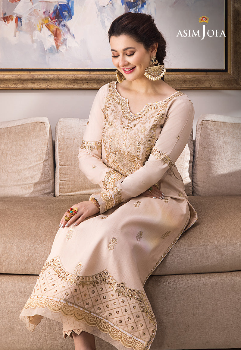 AJZS-15 EMBROIDERED RAW SILK 1 PC