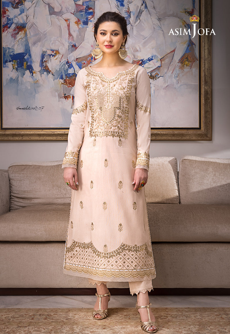 AJZS-15 EMBROIDERED RAW SILK 1 PC