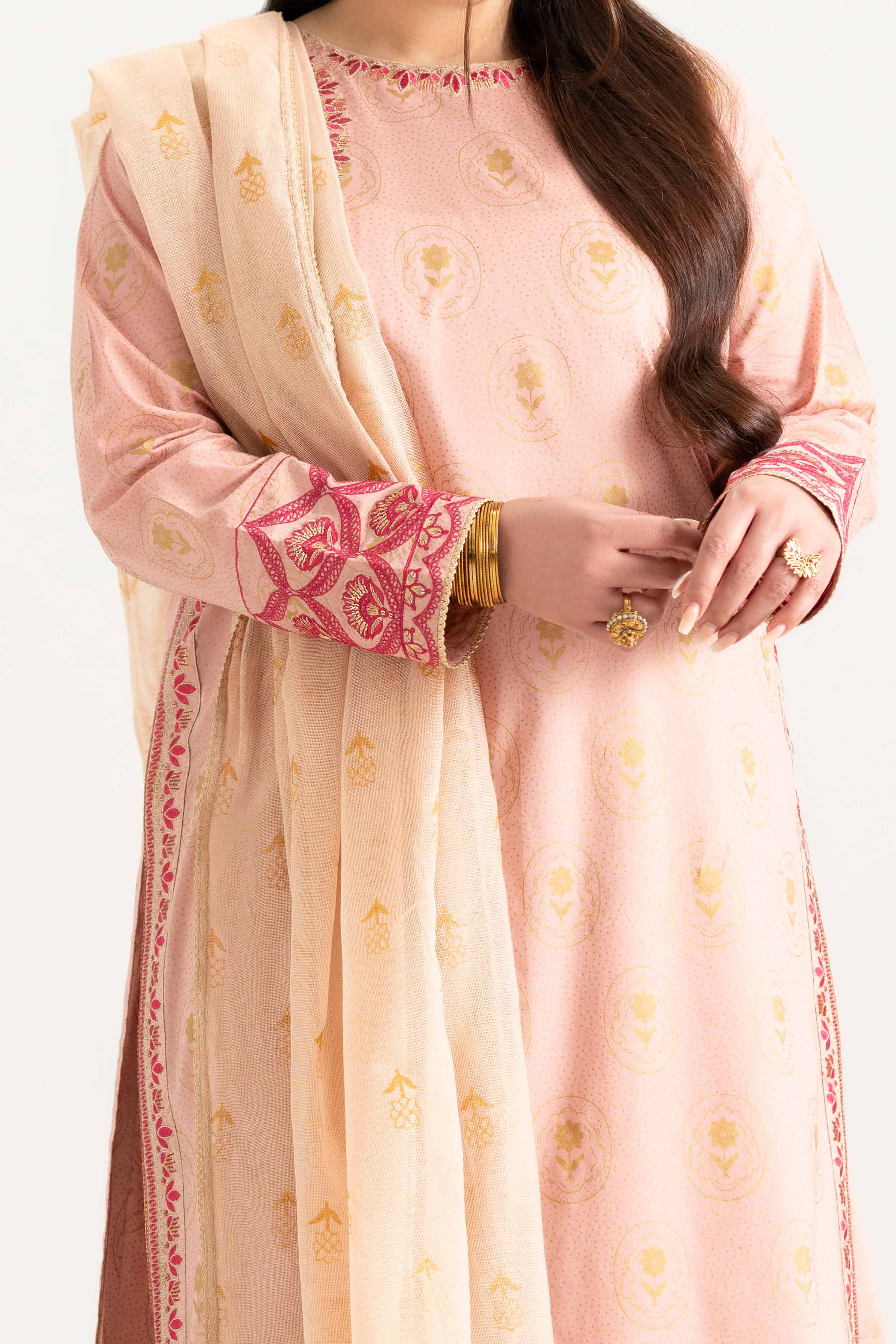 3 Piece - Printed Embroidered Suit - PMD25-05 M