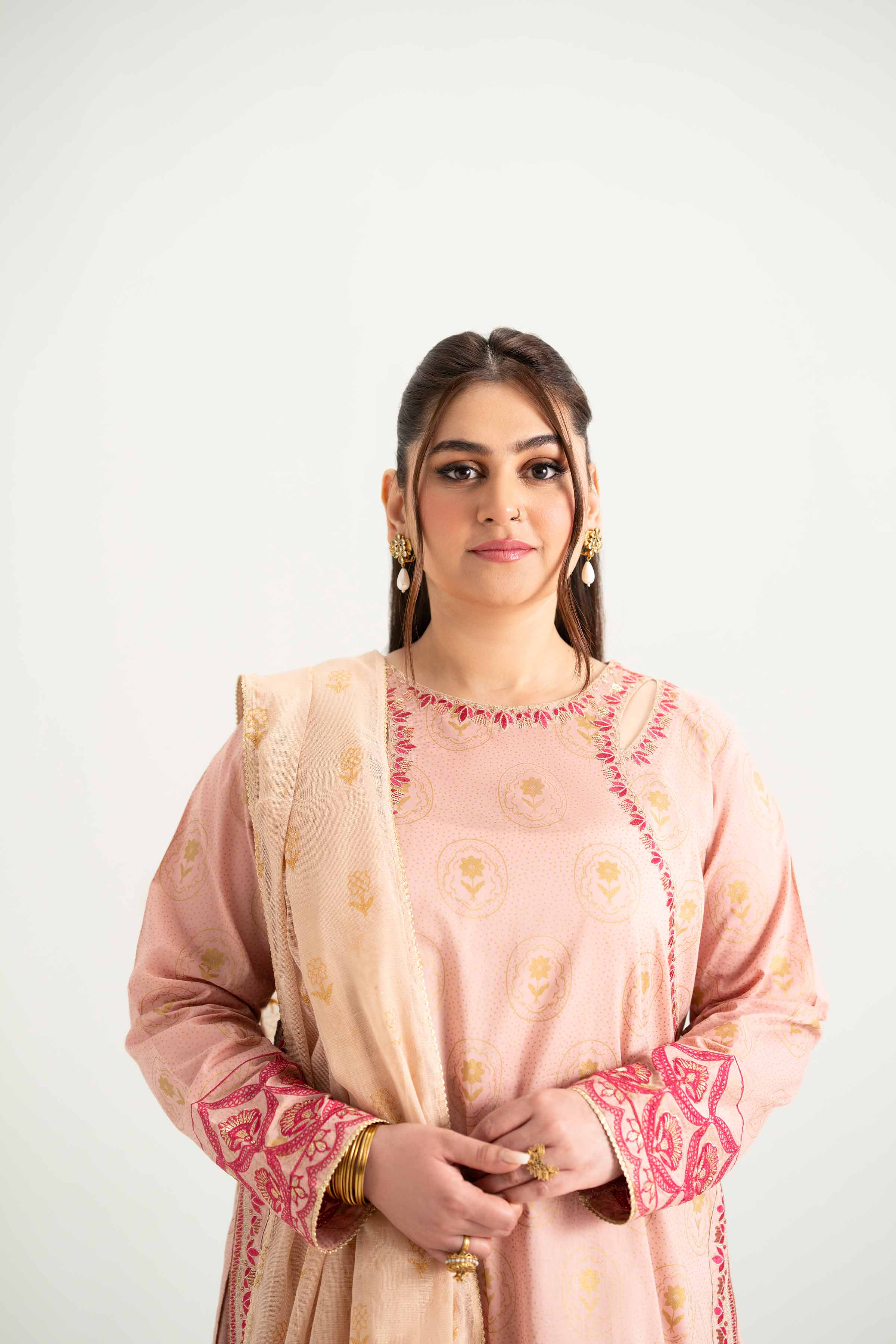 3 Piece - Printed Embroidered Suit - PMD25-05 M