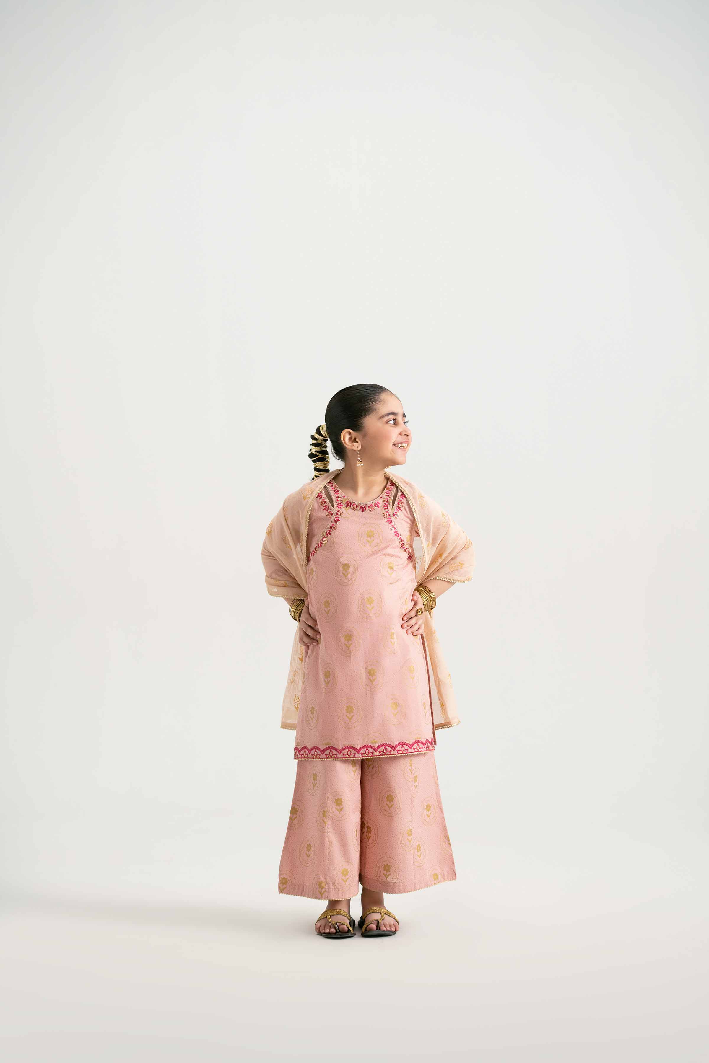 3 Piece - Printed Embroidered Suit - PMD25-05 D