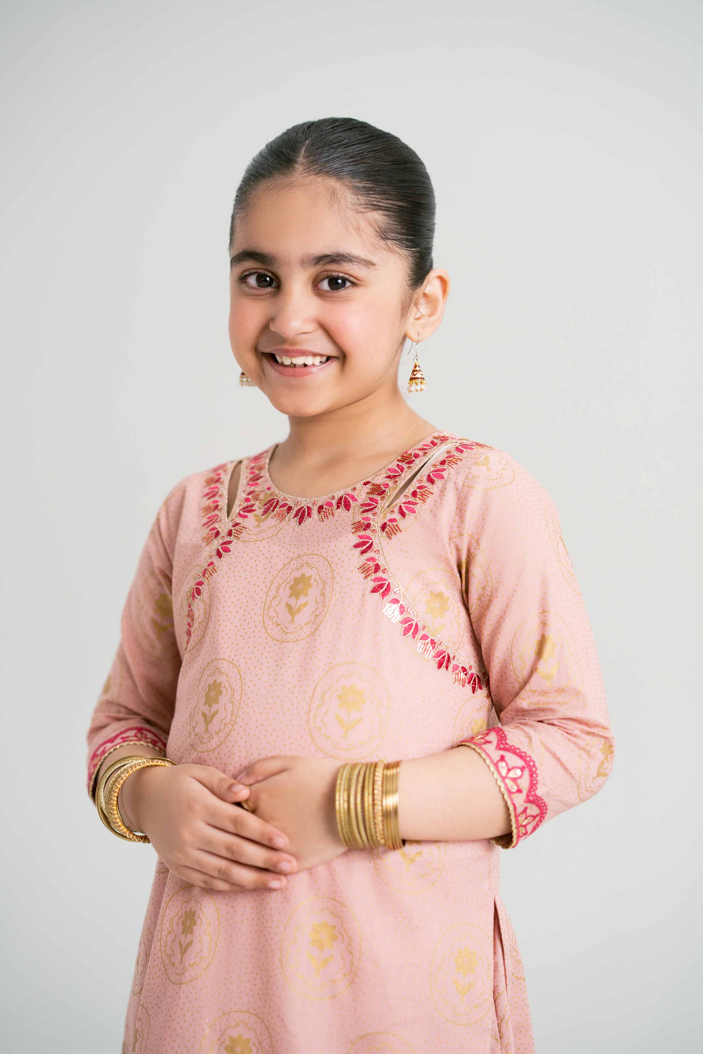 3 Piece - Printed Embroidered Suit - PMD25-05 D