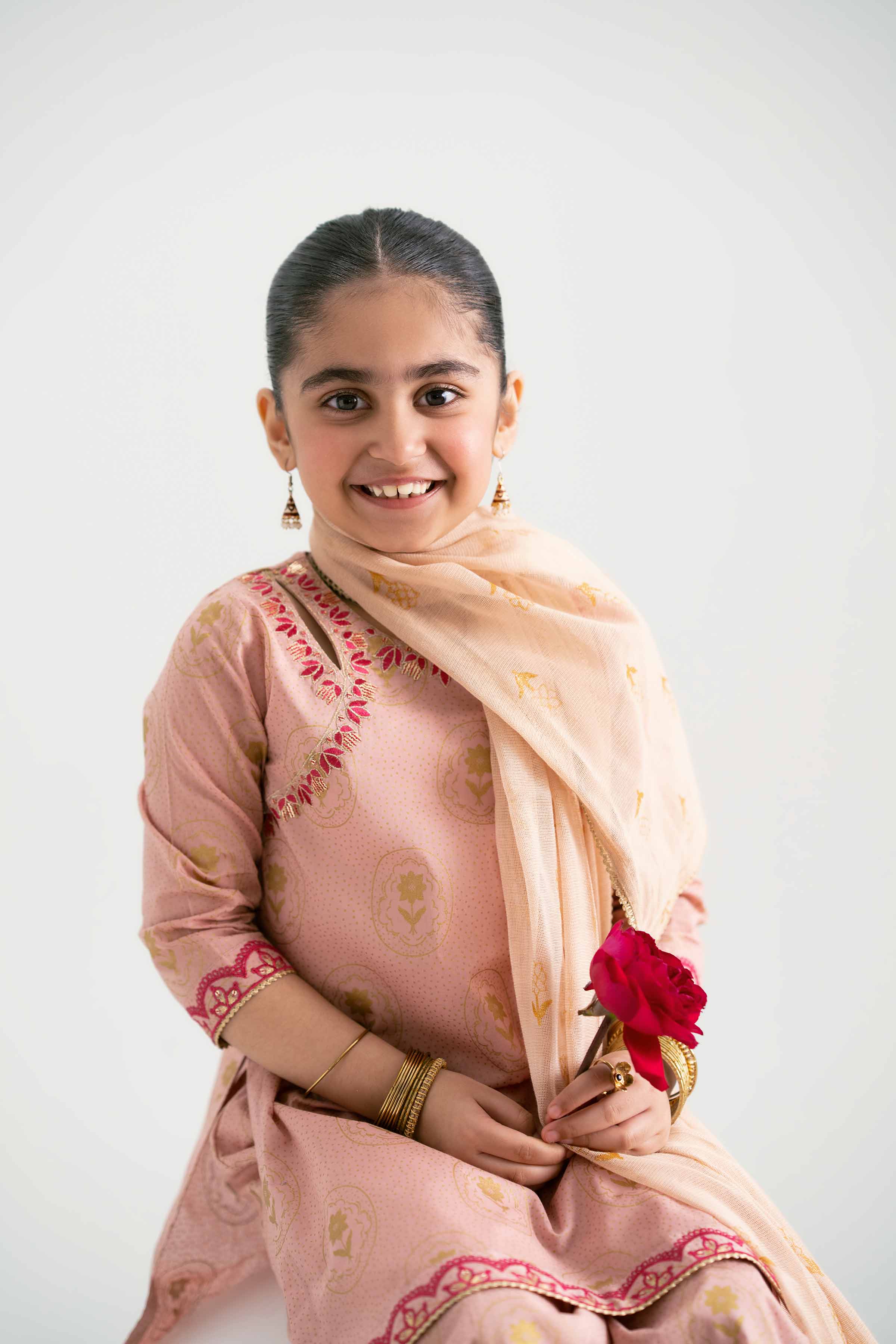 3 Piece - Printed Embroidered Suit - PMD25-05 D