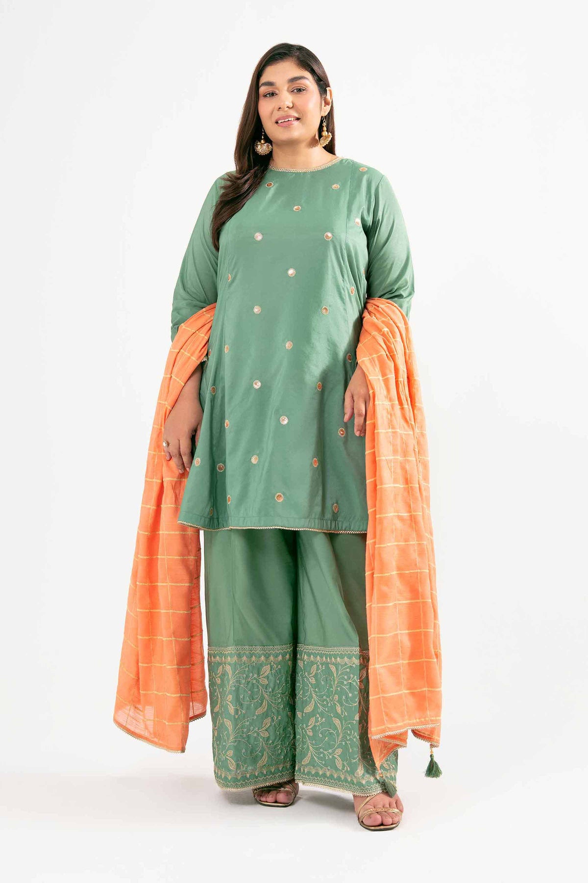 3 Piece - Embroidered Suit - PMD25-19 M