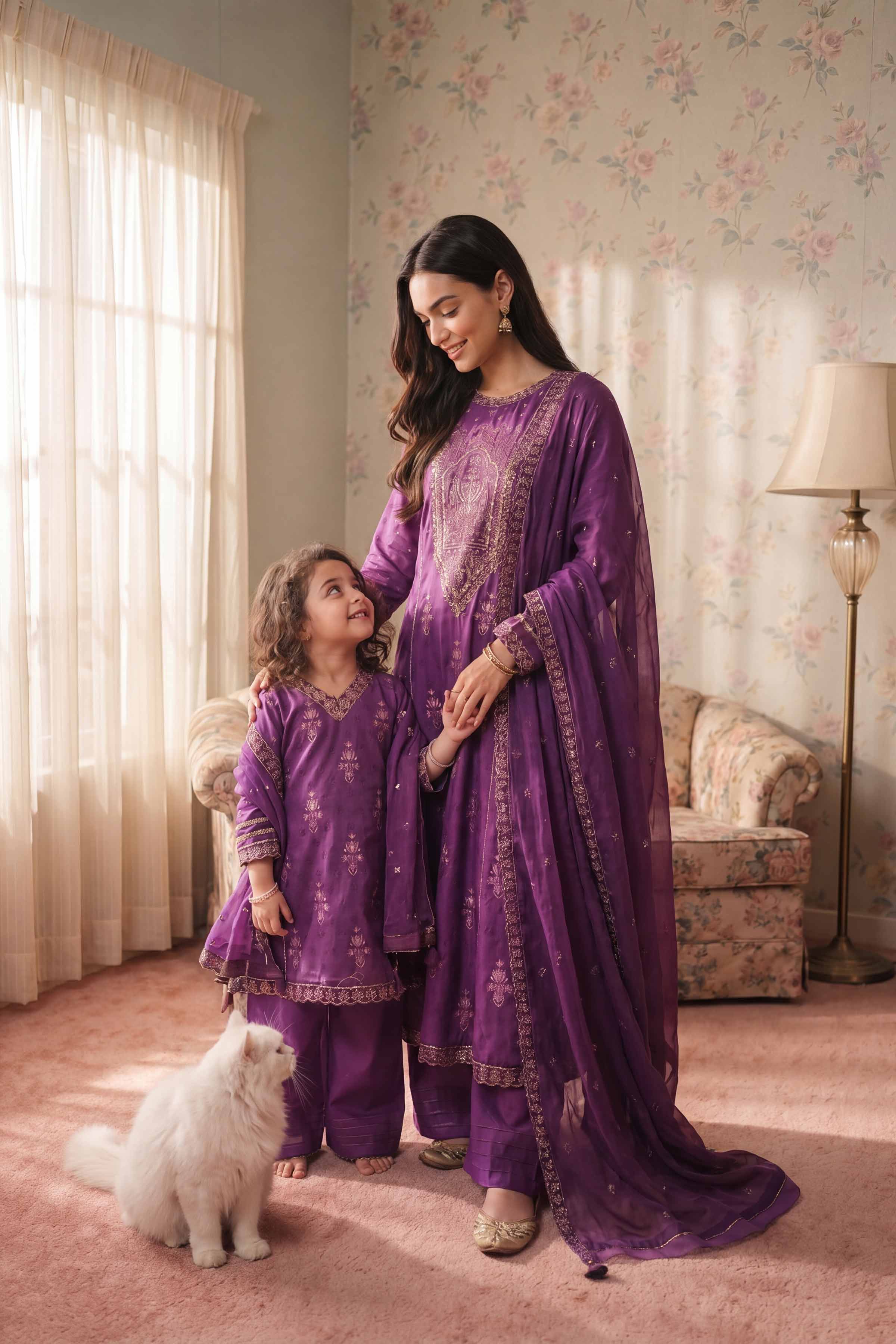 3 Piece - Embroidered Suit - PMD26-39 M