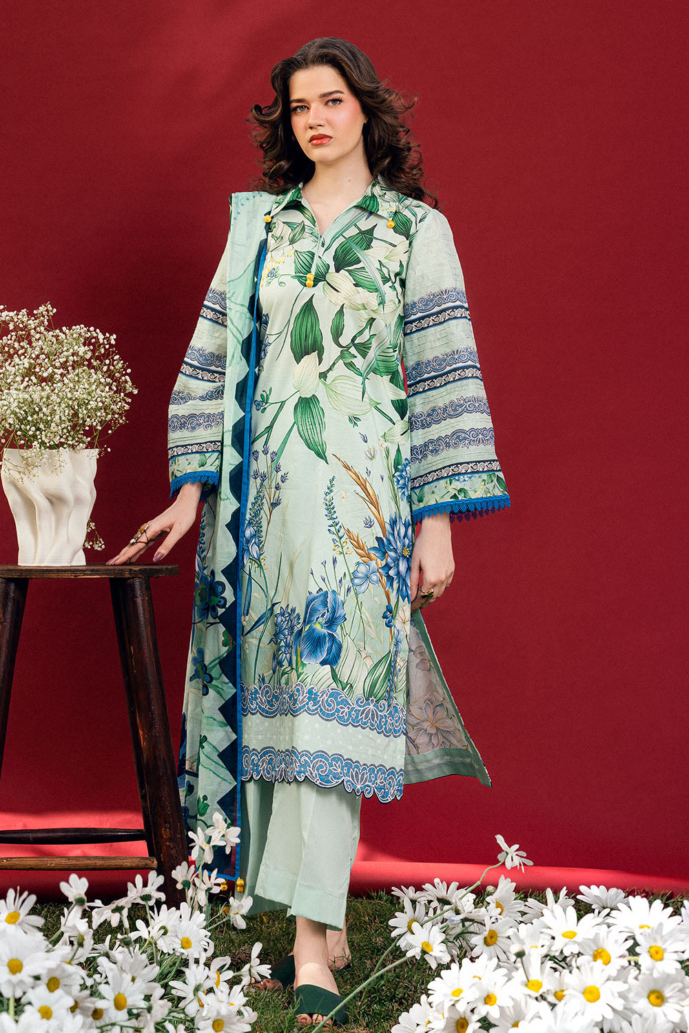 3 PIece Printed Lawn Suit